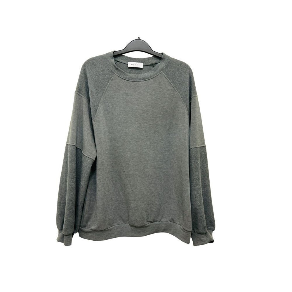 GILLI Sage Color Long Sleeve Crewneck Sweatshirt Size Med